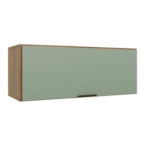 Armário De Geladeira 80cm Paris Nogal E Verde Mar Batrol Nogal / Verde Mar