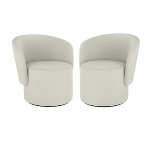 Kit 2 Cadeiras Poltronas Orgânica Blouclê Bege Balaqui Decor Cor: Boucle Bege