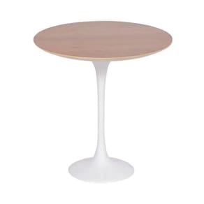 Mesa Saarinen Lateral Imbuia 42cm - Base Branca