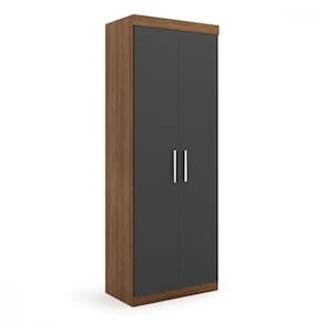 Guarda Roupa Genova Módulo 2 Portas Ipe Wood Grafite Batrol Ipe Wood Com Grafite