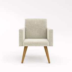 Poltrona Decorativa - Escritório - Recepção - Sala De Estar Bege