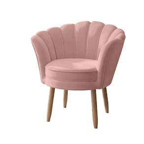 Cadeira Para Recepção Clientes Poltrona Salao Lash Design Cor: Rosa