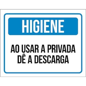 Kit 3 Placas Higiene Ao Usar Privada De Descarga
