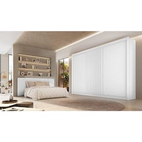 Guarda Roupa Casal 3 Portas 6 Gavetas Vitoria 100% Mdf Móveis Europa Branco