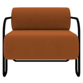 Poltrona Decorativa Para Sala Industrial Kit 2 Kira K04 Veludo Telha - Mpozenato