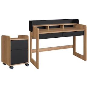 Escrivaninha 2 Gavetas E Gaveteiro 28000x27998 Hanover Nero Artesano Hanover Nero