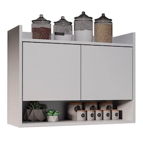 Armário De Cozinha Aéreo 71cm 2 Portas 1 Nicho Ceci M24 Branco - Mpozenato