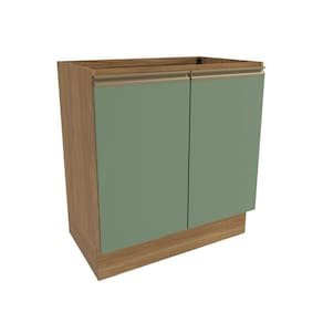 Balcão Celeste Kappesberg 100% Mdf 2 Portas Nogueira/verde
