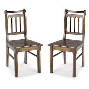 Conjunto De 2 Cadeiras De Madeira Maciça Imbuia Imbuia