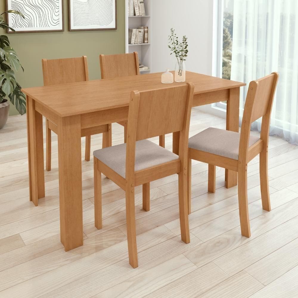Conjunto Sala De Jantar Com 4 Cadeiras EasyLine