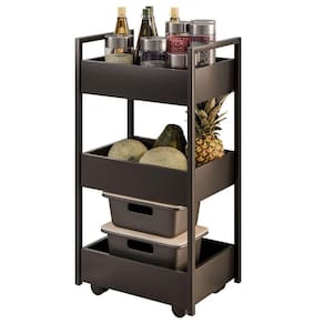 Carrinho Gourmet De Apoio Industrial 3 Prateleiras Liss M24 Preto - Mpozenato