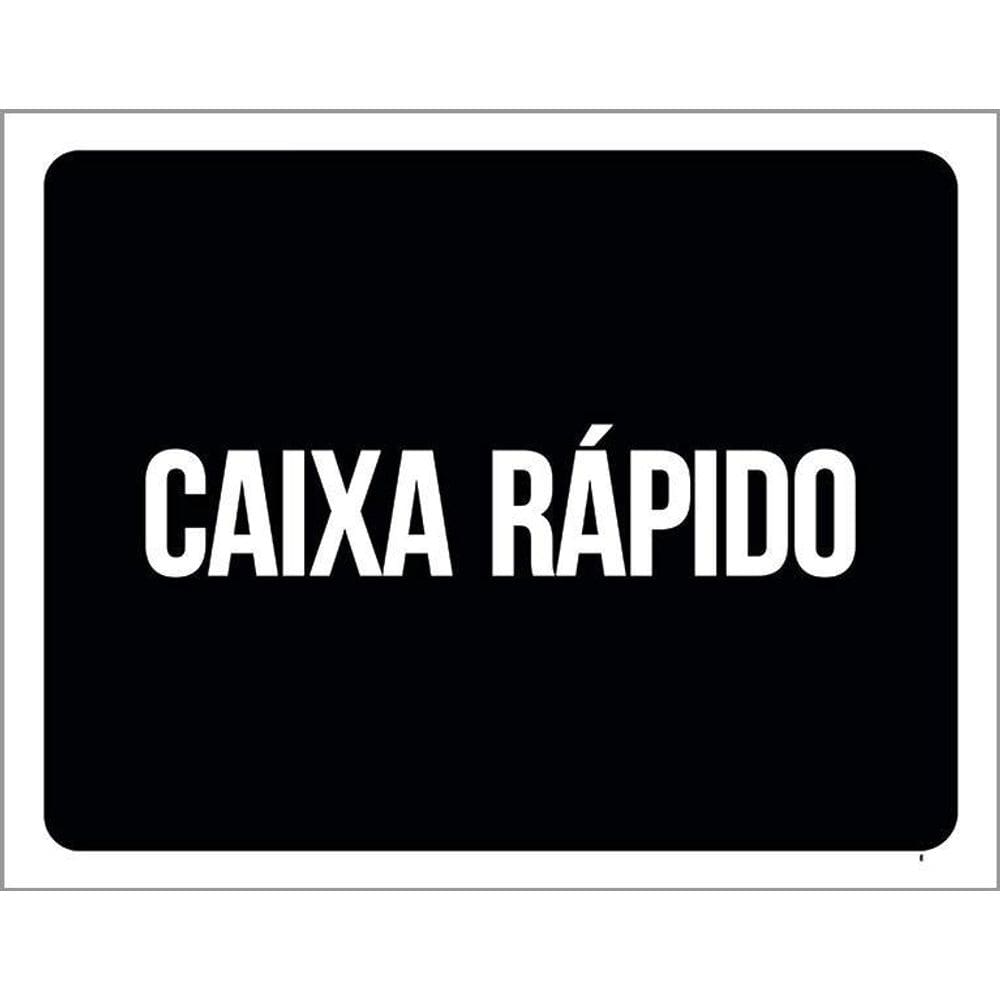 Kit 3 Placas Sinalização Ambiente Caixa Rápido