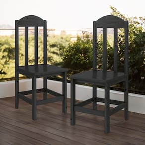 Kit 2 Cadeiras Em Madeira Maciça Suporta Até 120kg Preto Safira Shop Jm