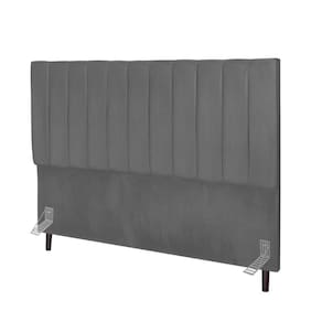 Cabeceira Cama Casal Queen Size160 Cm Carolina Linho E Frame Cor:cinza