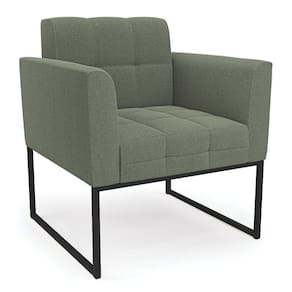 Poltrona Sala De Estar Industrial Preto Elisa Bouclê Menta D03 - D`rossi