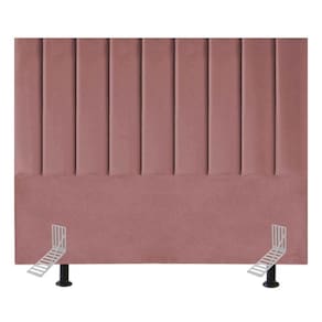 Cabeceira Estofada De Cama Casal Box 140 Cm Carolina Suede E Frame Cor:rosé
