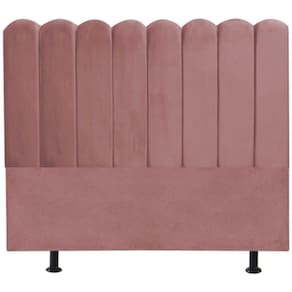 Cabeceira Estofada Cama Box King 195 Cm Maitê Suede Cor:rosê