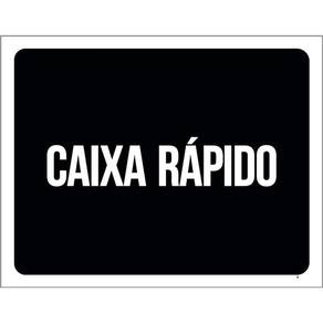 Kit 3 Placas Sinalização Ambiente Caixa Rápido
