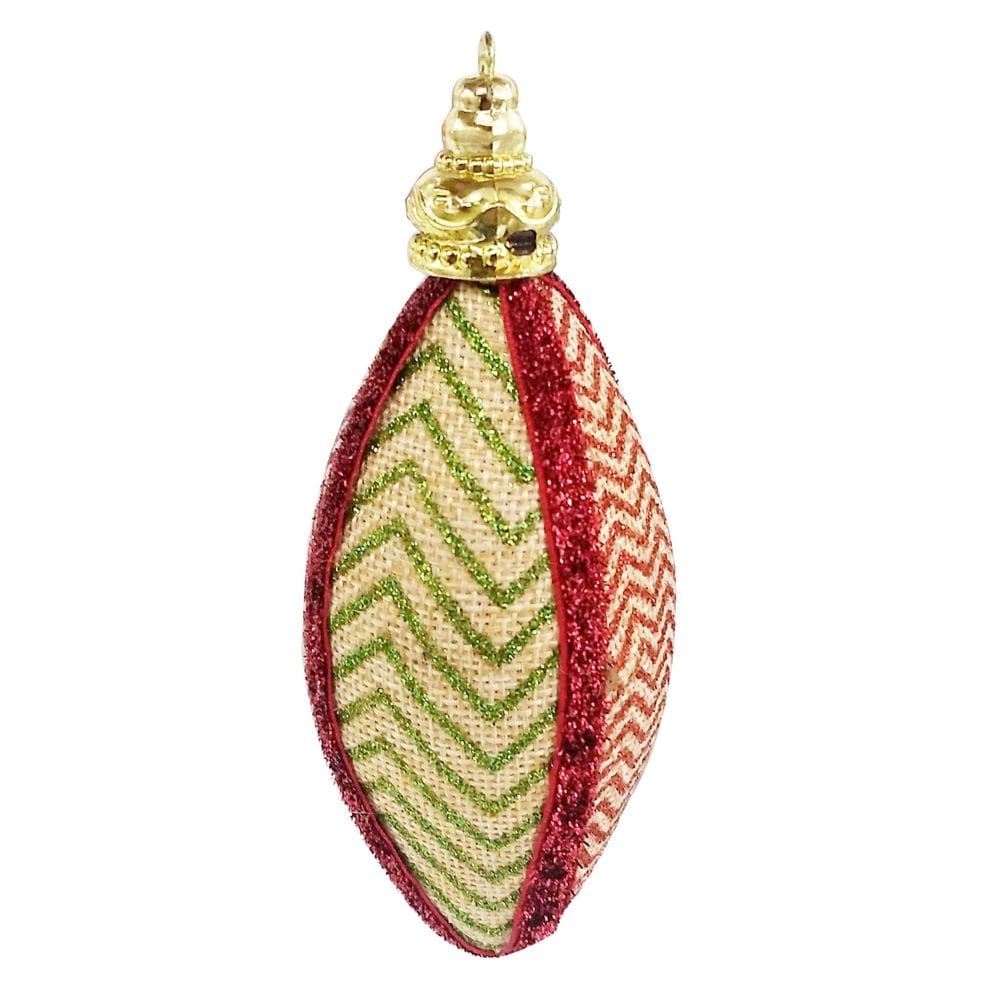 Enfeite De Natal Vermelho/Dourado Para Arvore Natal 13Cm