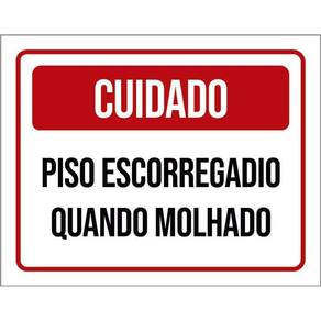 Kit 10 Placas Cuidado Piso Escorregadio Quando Molhado 36X46