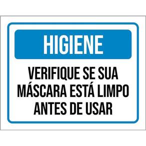 Kit 3 Placas Higiene Verifique Sua Máscara Está Limpa