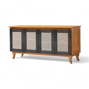 Buffet 04 Portas Deltan 104 Imbuia E Preto Atraente