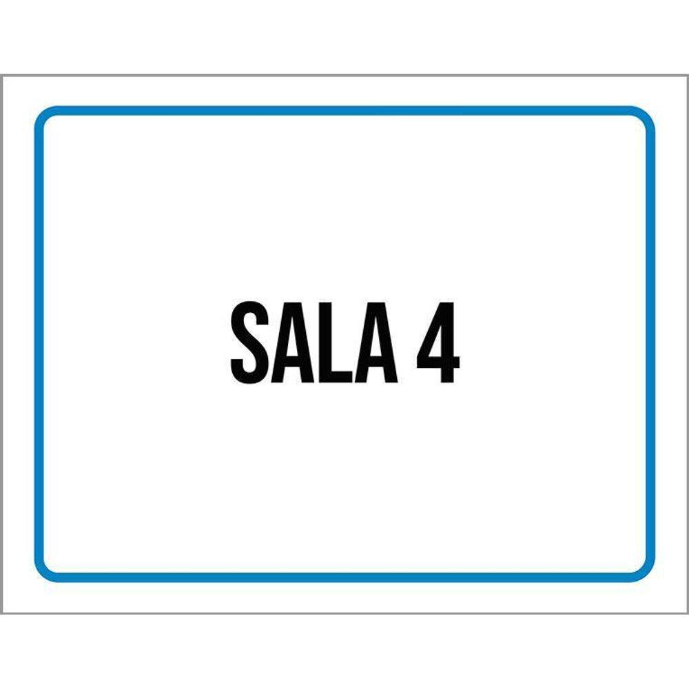 Kit 3 Placas Ambiente Sinalização Setor Sala 4