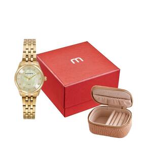 Relogio Mondaine Feminino Ref: 32804Lpmkde1 Dourado + Porta