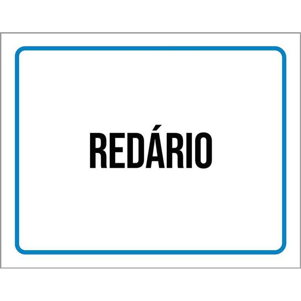 Placa Sinalização Ambiente Redário 36X46