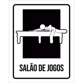 Placa Condomínio Ambiente Salão De Jogos 36X46