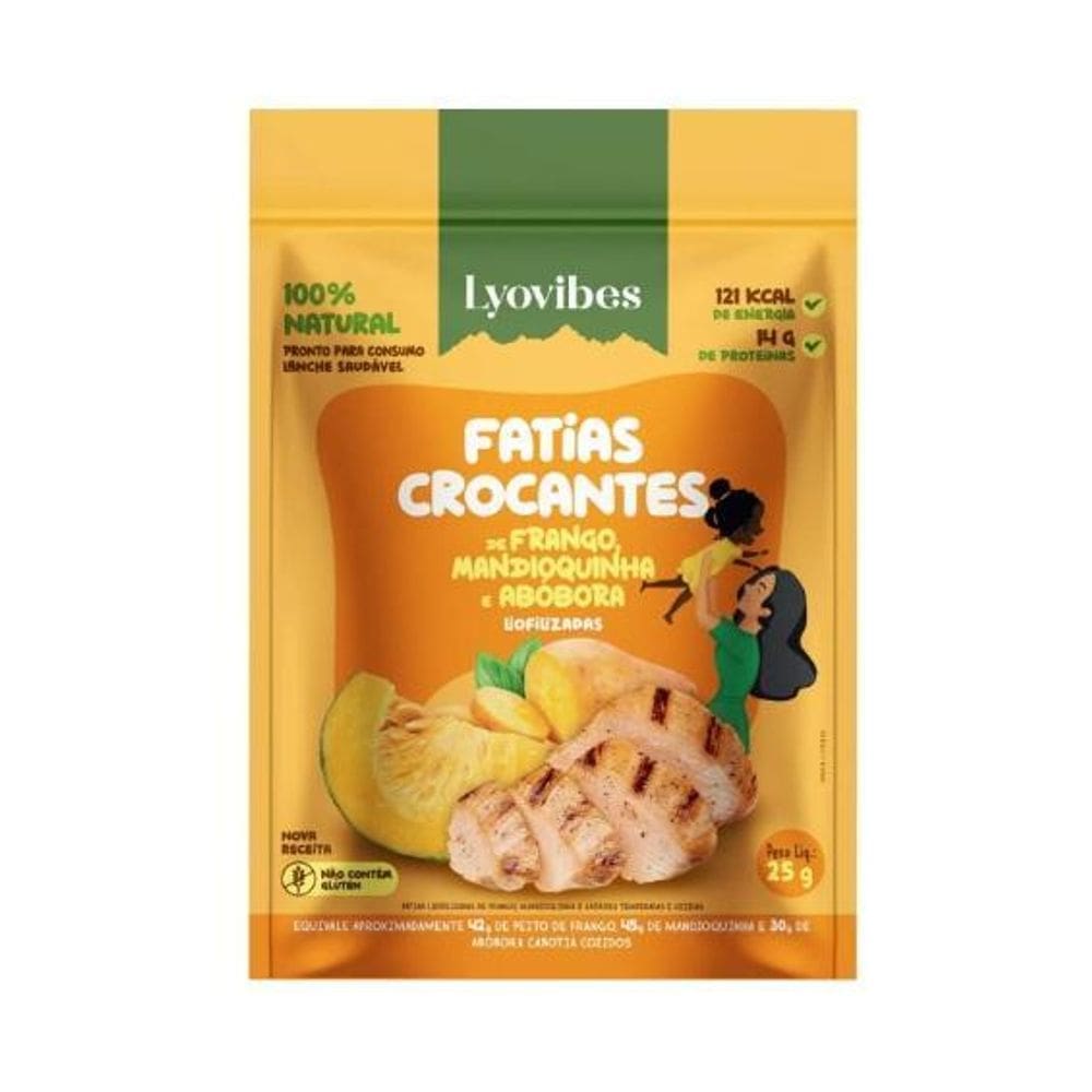 Snack Frango, Mandioquinha E Abóbora Liofilizado Lyovibes