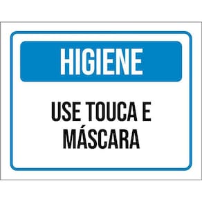 Kit 3 Placas Higiene Use Touca E Máscara