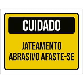 Kit 3 Placas Cuidado Jateamento Abrasivo Afaste-Se