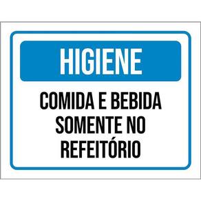 Kit 3 Placas Higiene Comida Bebida Somente Refeitório