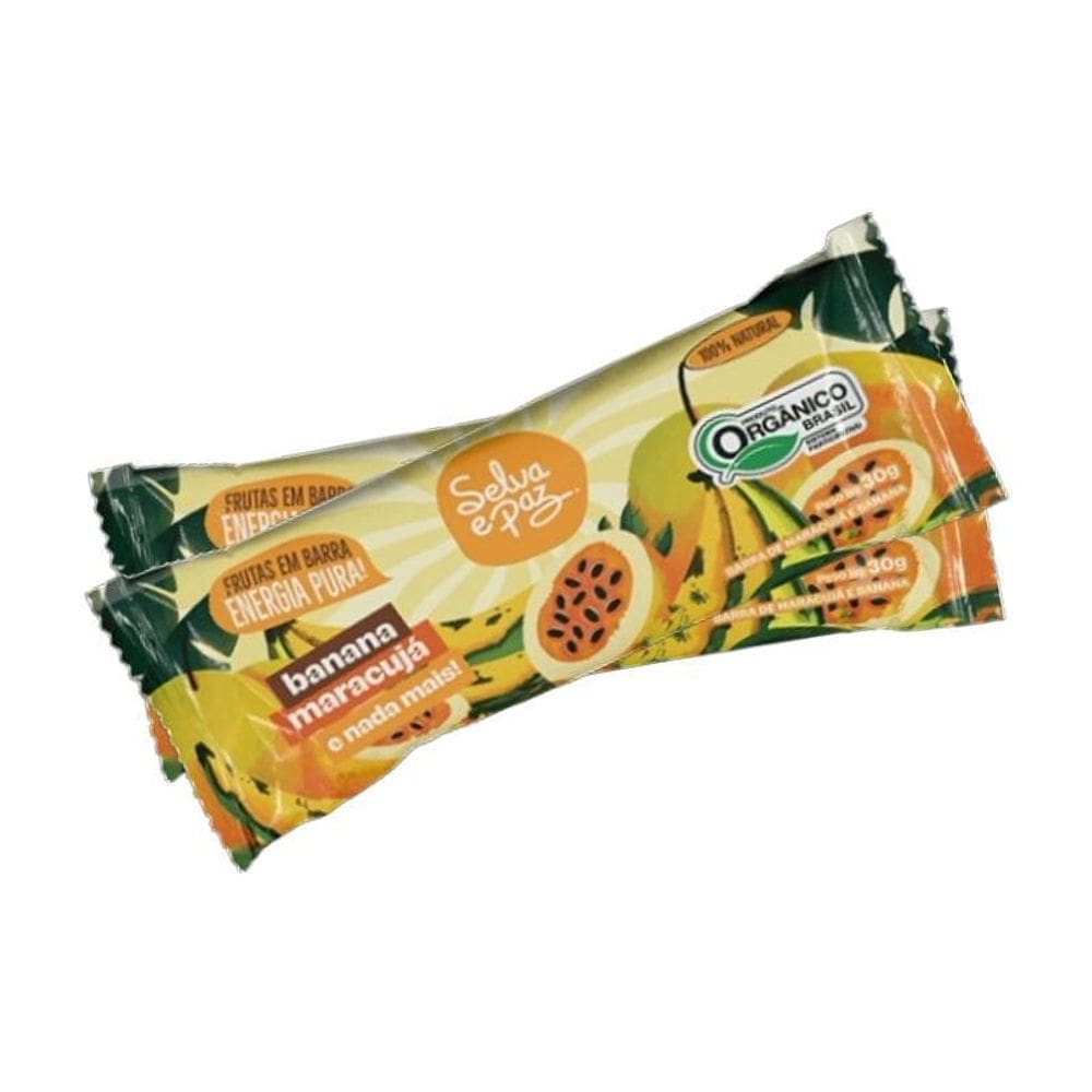 Kit 2X: Barra Frutas Banana E Maracujá Orgânica Selva E Paz