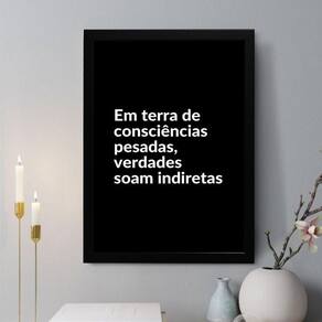 Quadro Decorativo Em Terra De Consciências Pesadas 24X18Cm