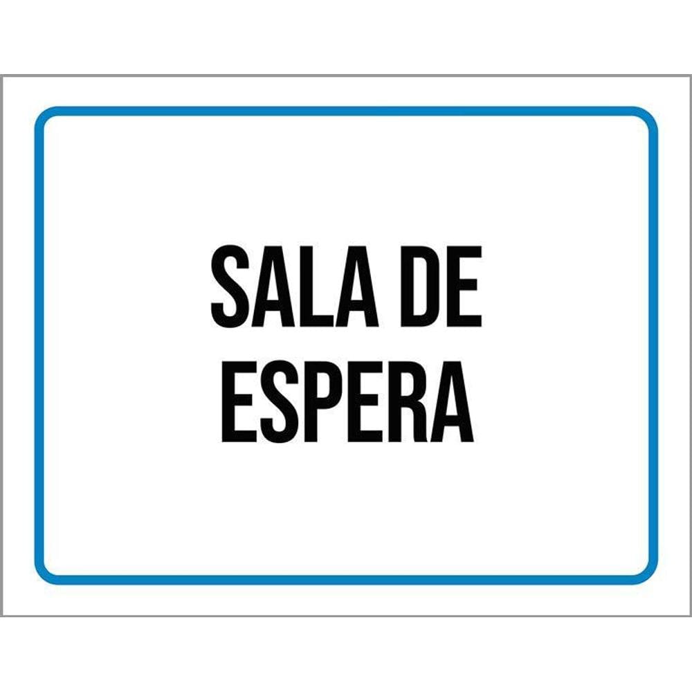 Placa Ambiente Sinalização Setor Sala De Espera 36X46