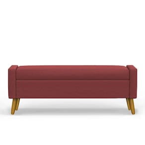 Recamier Bau Paris 1,40m Suede Bordo - Inova Decor