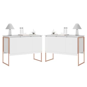 Jogo De Buffets Modernos Verona Branco Cobre