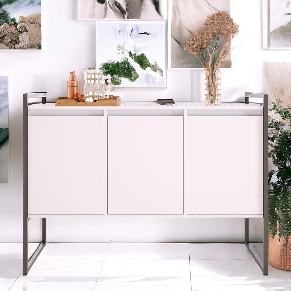Buffet Para Sala Industrial Manila Branco