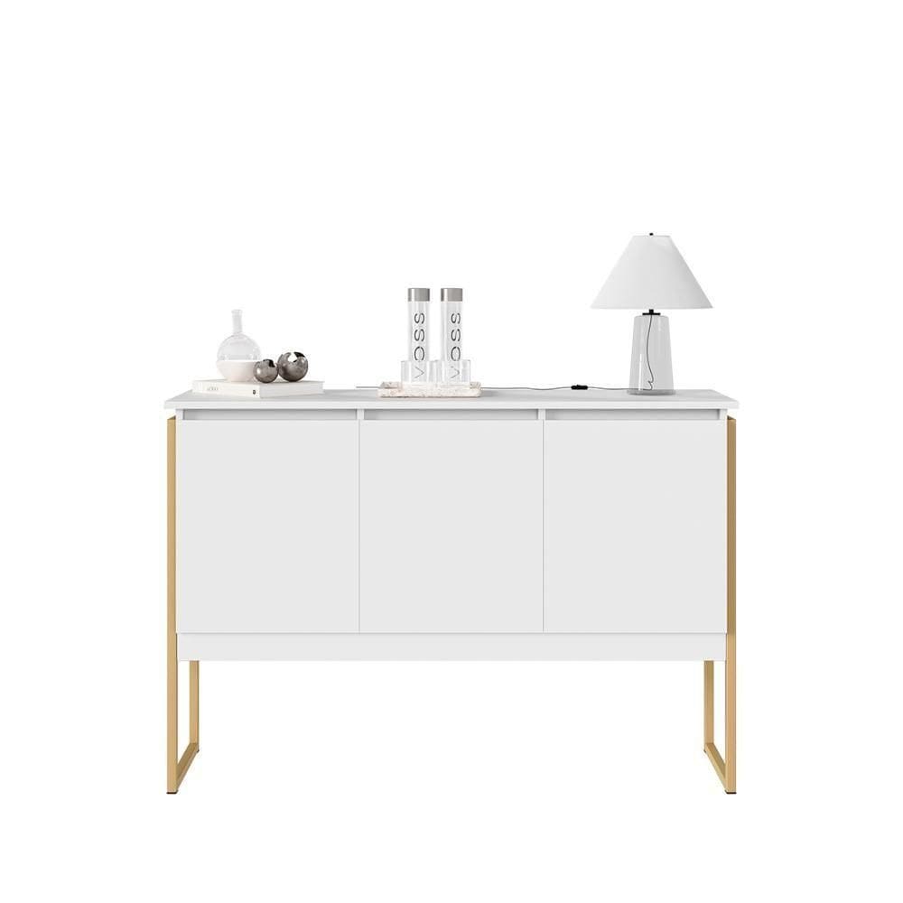 Buffet De Luxo Viareggio Branco Dourado