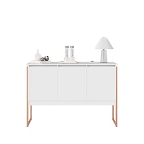 Aparador Buffet Com 3 Portas Bari Branco Cobre