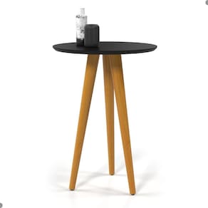 Mesa Para Sala Oval Lateral Tianjin Preto