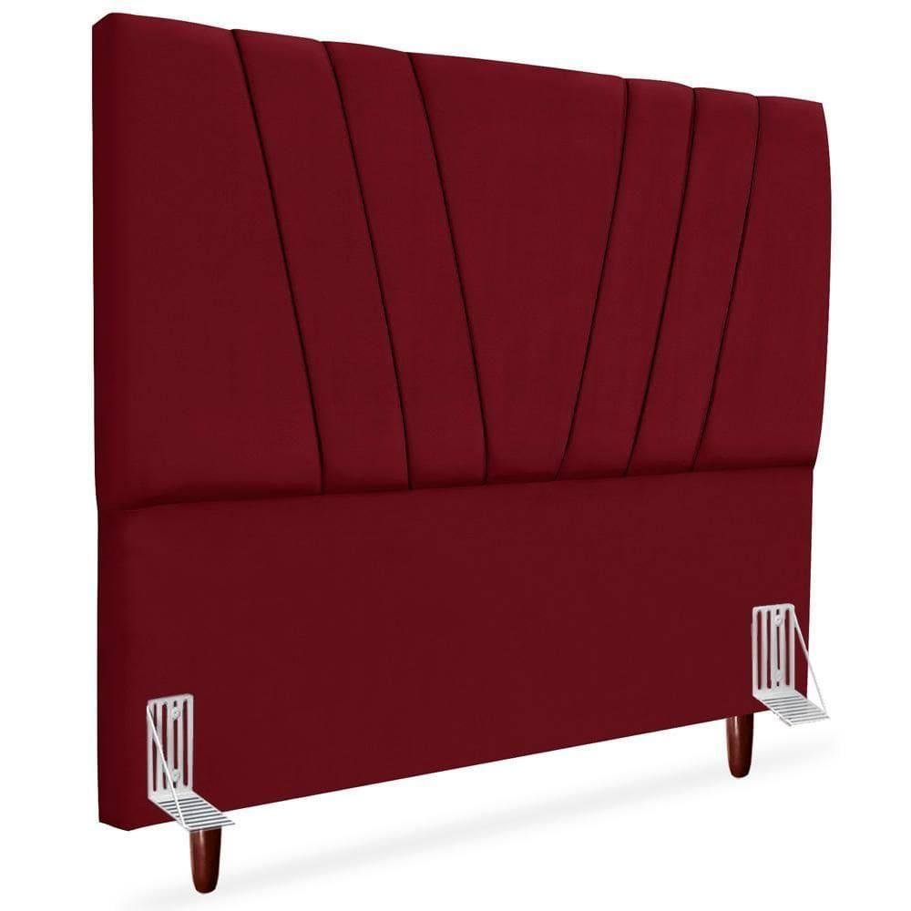 Cabeceira Queen 160cm Bell Suede Vinho Rm Vinho