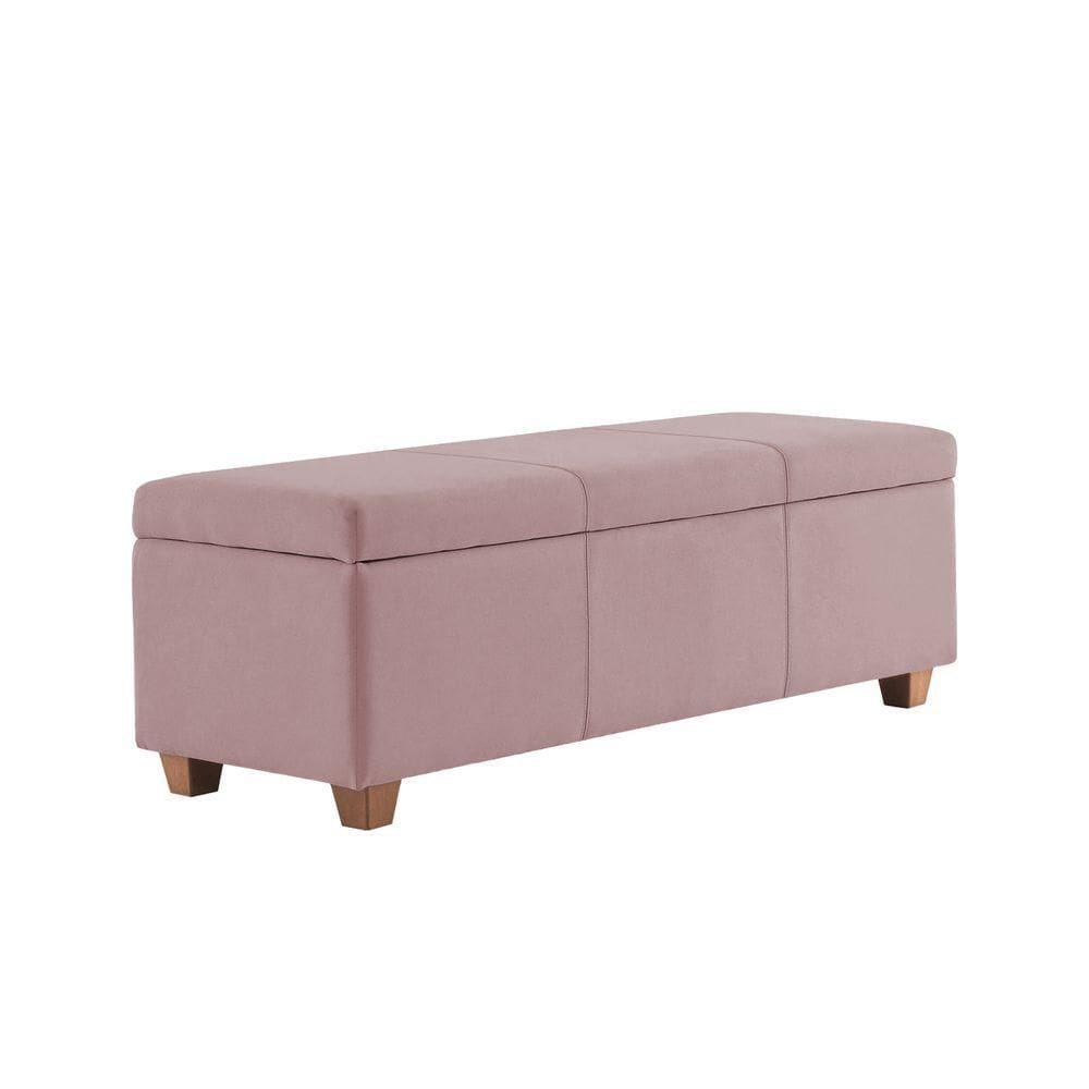 Recamier Bau Dubai 1,20m Veludo Rose - Inova Decorações