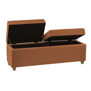 Recamier Bau Madri 1,40m Veludo Terracota - Inova Decorações