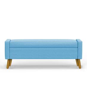 Recamier Bau Paris 1,60m Suede Azul Turquesa - Inova Decor