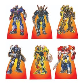 Transformers Kit 6 Totens De Mesa De Decoração Para Festa