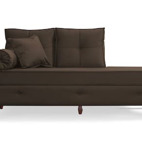Recamier Calçadeira Cancun 138cm X 85cm X 80cm Marrom