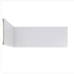 Kit c/30 barras Rodapé de Poliestireno 7cm x 10mm x 2,25m Metro Linear Slim Liso Casa Grassi 67,5m Branco